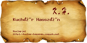Kuchár Hasszán névjegykártya